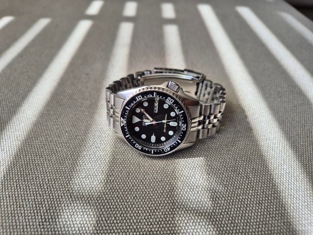 Seiko SKX013 heren duikhorloge, Ophalen, Gebruikt, Staal, Polshorloge