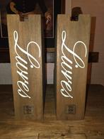 Decoratieve Houten Boekensteunen 'Lives' - Set van 2, Huis en Inrichting, Woonaccessoires | Overige, Ophalen of Verzenden, Nieuw