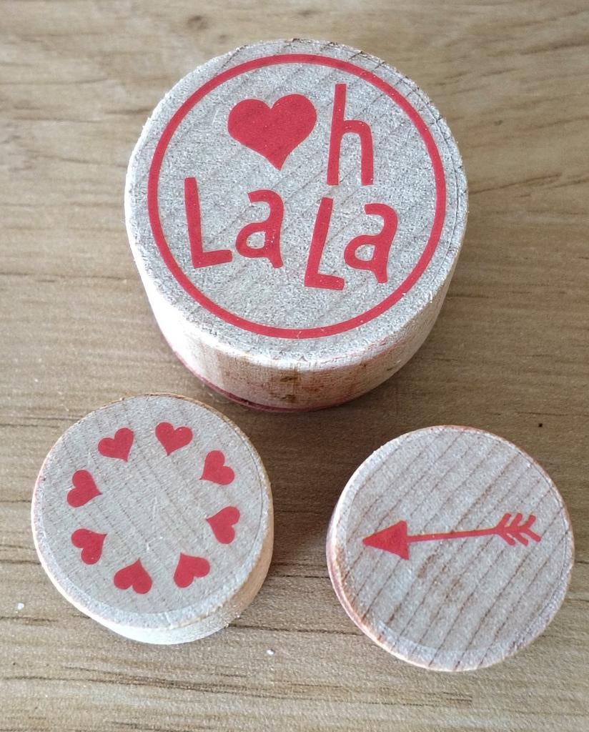 ❤️️H LALA*HARTJES*PIJL STEMPELTJES, Verzenden, Gebruikt, Houten stempel
