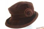 Vintage Flexibele dameshoed Peter Hahn bruin katoen mix 55 S, 55 cm (S, 6⅞ inch) of minder, Hoed, Ophalen of Verzenden, Zo goed als nieuw