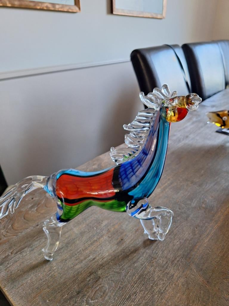 Glazen paard., Antiek en Kunst, Antiek | Glas en Kristal, Ophalen of Verzenden