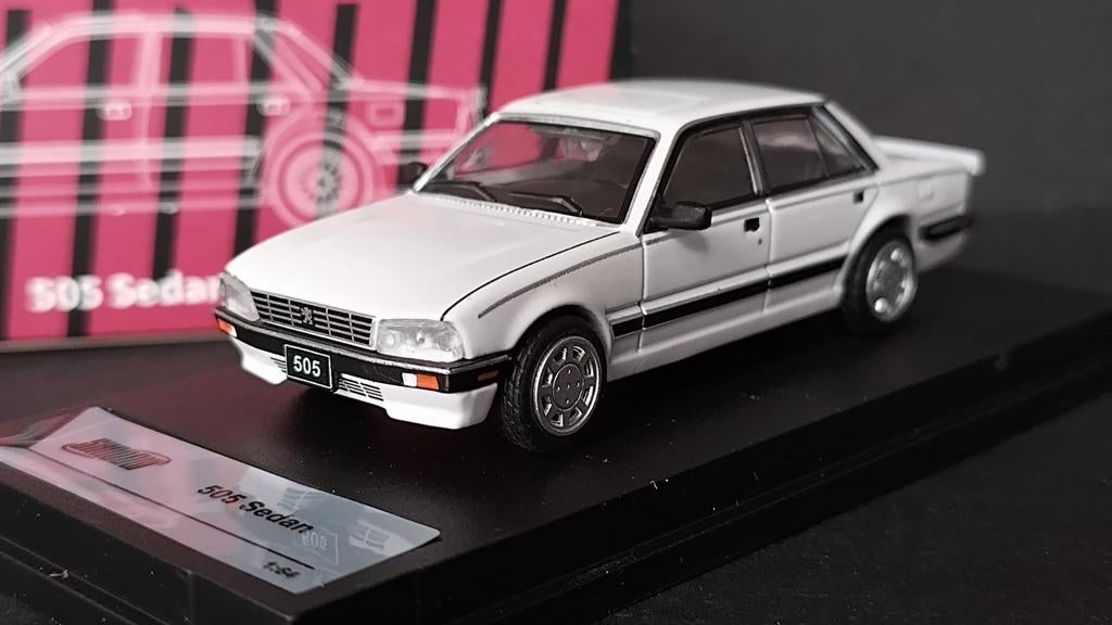 Peugeot 505 Berline Blanc Banquise 1:64 Shadow Pol, Hobby en Vrije tijd, Shadow, Auto, Verzenden, .