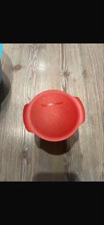 Tupperware beker met lepel, Ophalen of Verzenden, Gebruikt, Rood, Beker of Kan