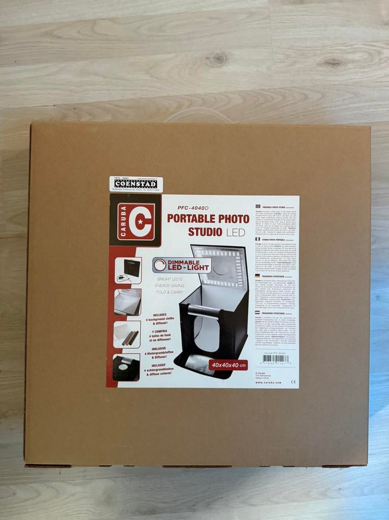 caruba portable fotostudio LED PFC-4040D, Audio, Tv en Foto, Fotografie | Fotostudio en Toebehoren, Ophalen of Verzenden, Zo goed als nieuw