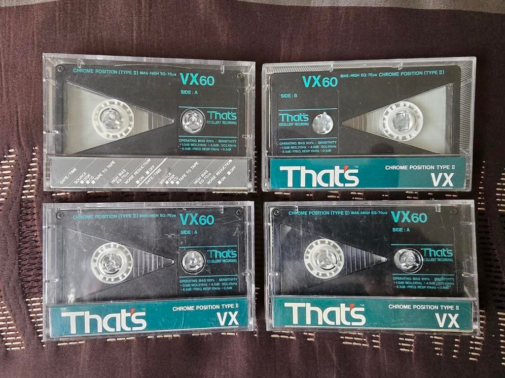 4 Thats cassettebandjes, Cd's en Dvd's, Cassettebandjes, Ophalen of Verzenden, Zo goed als nieuw, Overige genres, 2 t/m 25 bandjes