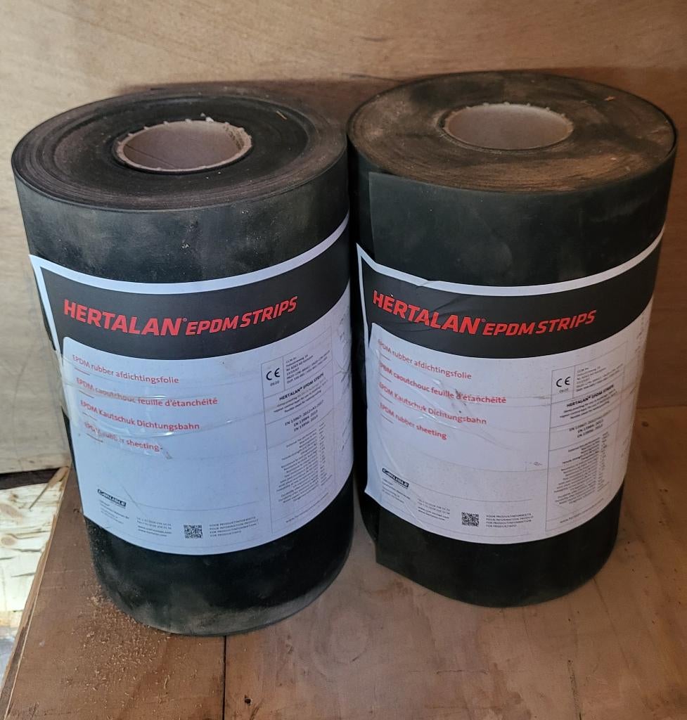 Hertalan EPDM strips 30 cm x 20 meter dikte 1,2 mm (nog 1), Overige materialen, Zwart, Overige typen, Nieuw