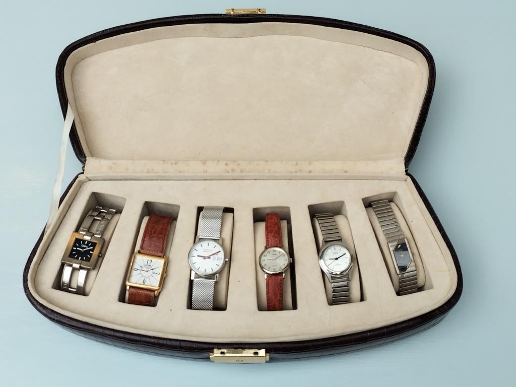 Box met 6 nette, goed werkende horloges, Ophalen of Verzenden, Gebruikt, Polshorloge, Seiko