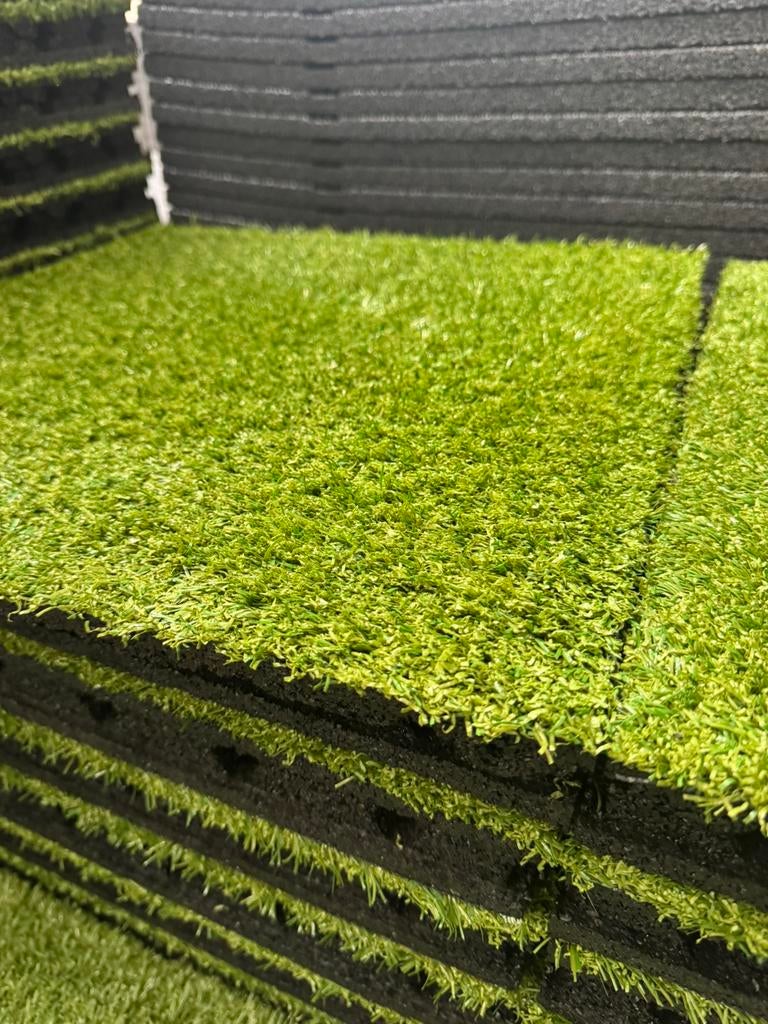 Rubber Kunstgras Tegels! 100 x 100 x 2.5cm €36,- per m2!, Stunttegels, Rubber, Nieuw, Ophalen of Verzenden