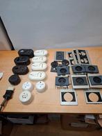 Vintage Stopcontacten en Schakelaars wit en zwart, Doe-het-zelf en Verbouw, Elektra en Kabels, Ophalen of Verzenden, Gebruikt