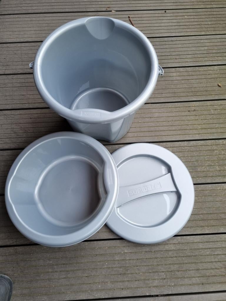 Sunware Water-line emmer + afwasteil 5 + 12 liter, Ophalen of Verzenden, Nieuw, Kunststof, Met handgreep