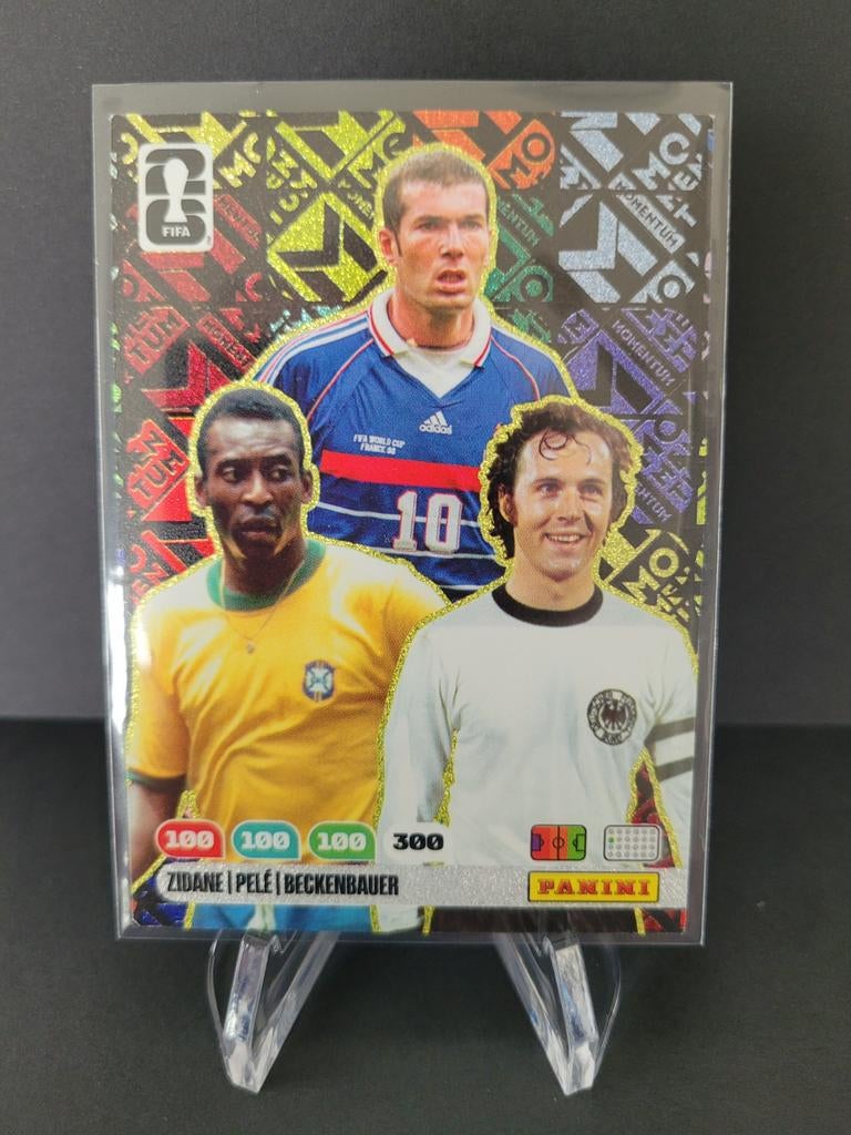 MOMENTUM EXCLUSIVE: Pelé Zidane Beckenbauer Panini Adrenalyn, Ophalen of Verzenden, Nieuw, Plaatje