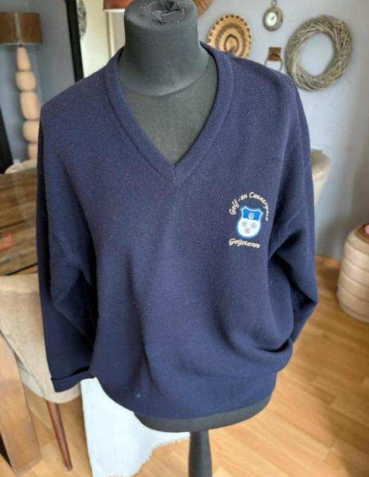 Lyle & Scott mooie nette donkerblauwe trui L ZGAN, Ophalen of Verzenden, Zo goed als nieuw, Maat 52/54 (L), Blauw