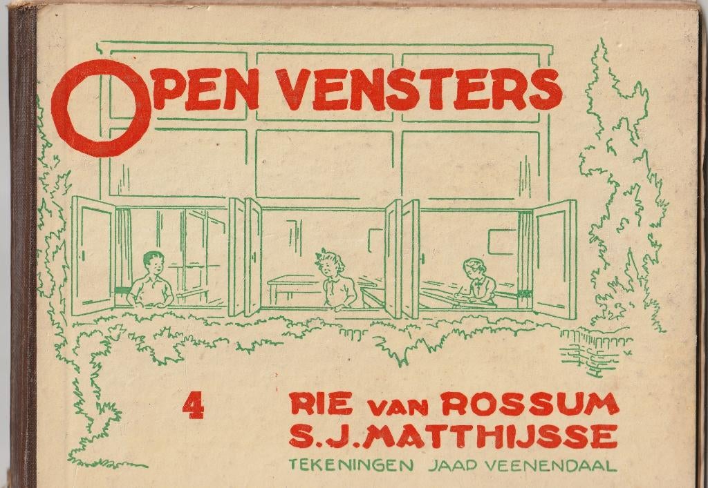 Open vensters 4 heel oud schoolboekje, Ophalen of Verzenden, Gelezen, Fictie algemeen