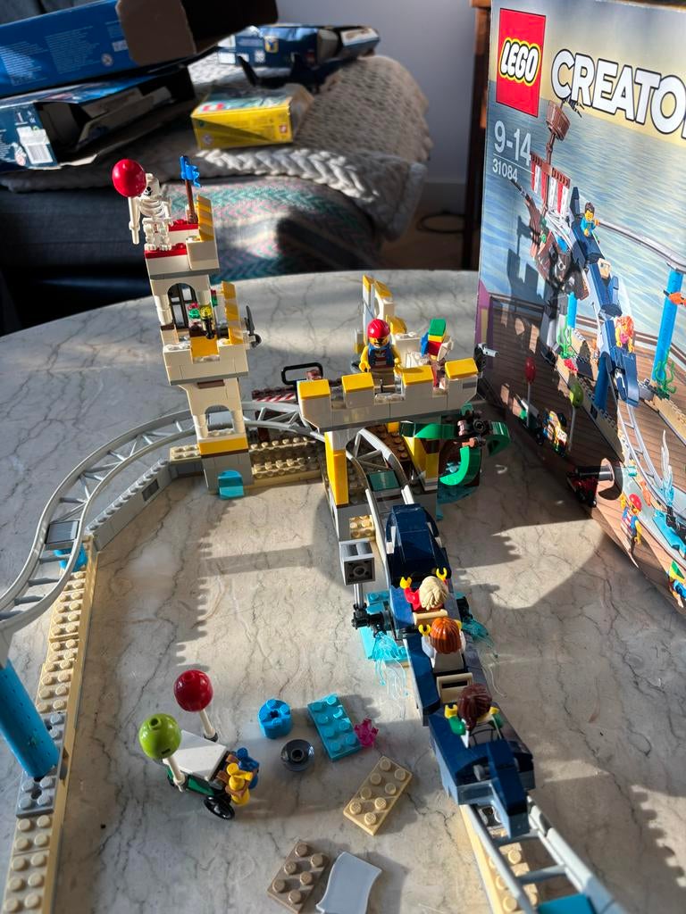LEGO Creator 31084 Piraten Achtbaan - Mist enkele onderdelen, Gebruikt, Lego, Ophalen of Verzenden, Inclusief doos