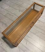 Vintage Hout Vitrine Tafel tafelvitrine bali - 104x30x30 cm, Ophalen, Met plank(en), Gebruikt, 100 tot 150 cm