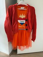 Oranje Koningsdag setje: Jurk en vestje maat 134/140, Kinderen en Baby's, Ophalen of Verzenden, Zo goed als nieuw, Meisje, Setje
