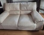 Nette leren 2 zits bank creme kleur van Natuzzi, Huis en Inrichting, Banken | Bankstellen, Ophalen, 150 tot 200 cm, Tweepersoons