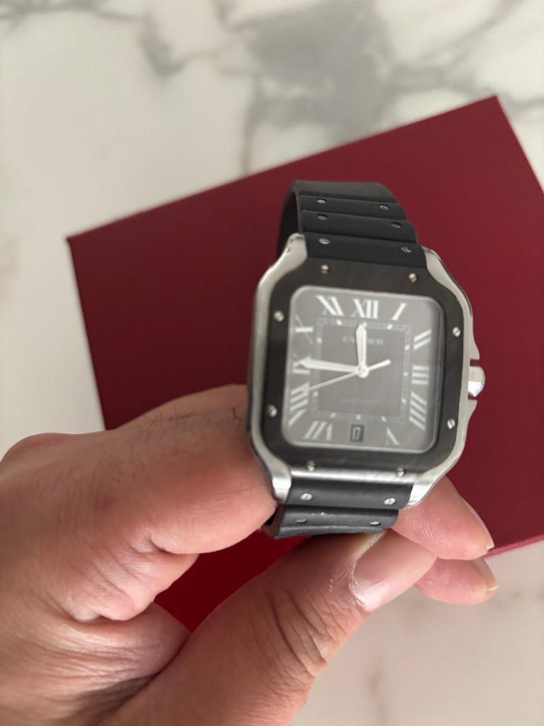 Cartier Santos, Staal, Staal, Polshorloge, Zo goed als nieuw