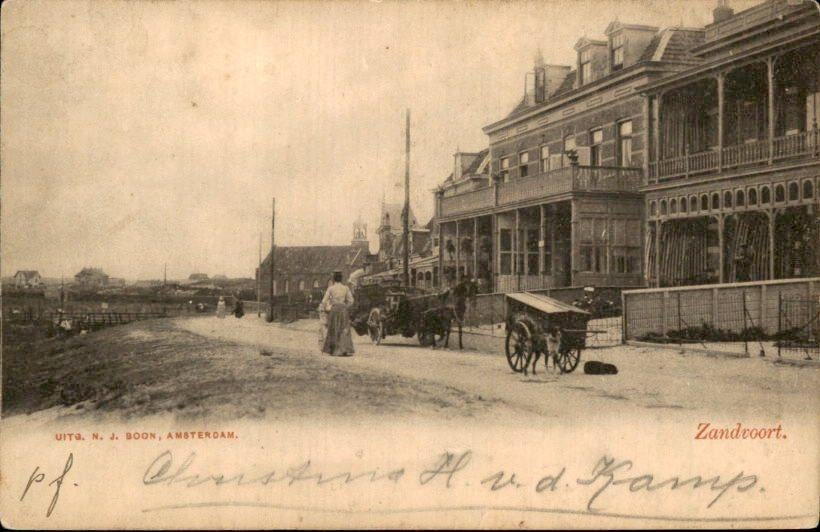 Zandvoort, Verzamelen, Ansichtkaarten | Nederland, Gelopen, Noord-Holland, Voor 1920, Ophalen of Verzenden