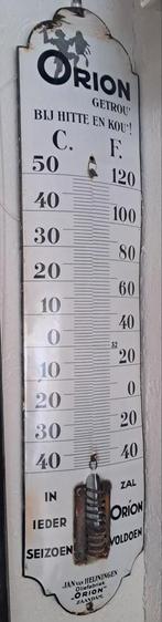 emaille reclame-thermometer  "Orion", Ophalen of Verzenden, Gebruikt, Reclamebord