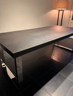 Richmond Blackbone Eettafel - Zwart Eiken & Metaal, Ophalen, 100 tot 150 cm, Eikenhout, 200 cm of meer