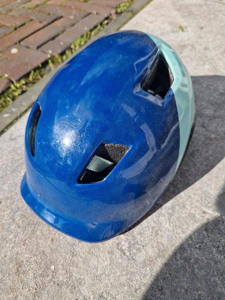 Kinder fietshelm - Blauw/Mintgroen (Decathlon B'Twin), Fietsen en Brommers, Fietsaccessoires | Fietshelmen, S, Jongen of Meisje