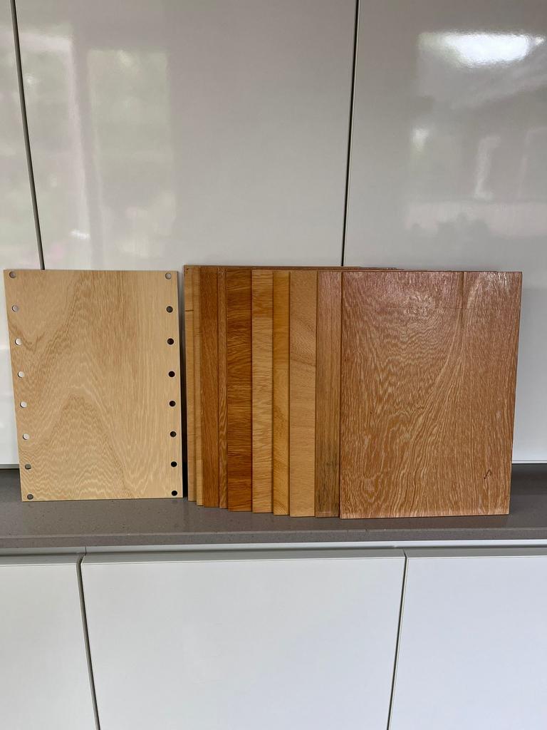Set 10 stuks lundia inschuifpanelen  blank, Ophalen, Zo goed als nieuw, Hout, Cd's