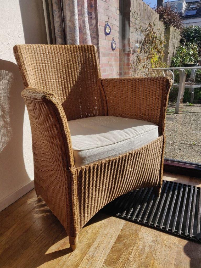 Lloyd Loom fauteuil z.g.a.n., Ophalen, Overige materialen, 75 tot 100 cm, Zo goed als nieuw