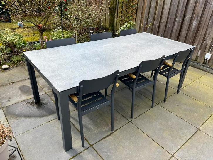 Tuintafel Intratuin Bea 220 x 100 cm, Tuin en Terras, Tuinsets en Loungesets, Gebruikt, Tuinset, Aluminium, 6 zitplaatsen, Eettafel