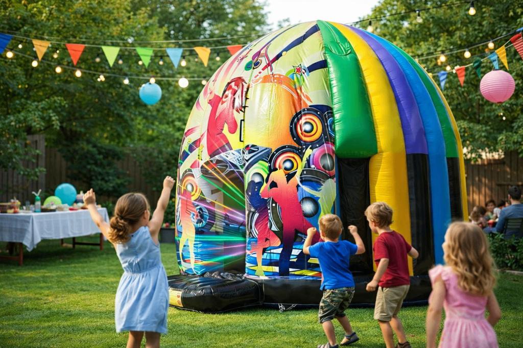 Disco springkussen – voordelig weekendtarief, Hobby en Vrije tijd, Ophalen, Zo goed als nieuw, Overige