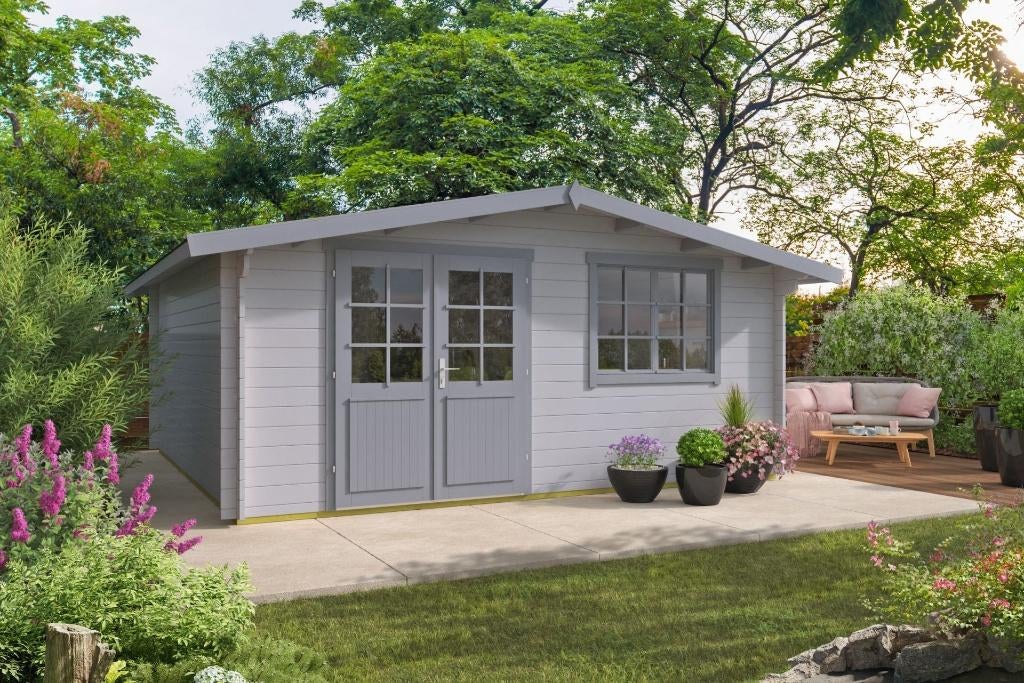 Blokhut - Tuinhuis Toledo | 34 mm | vuren onbehandeld, Hobby en Vrije tijd, Overige Hobby en Vrije tijd, Nieuw, Verzenden