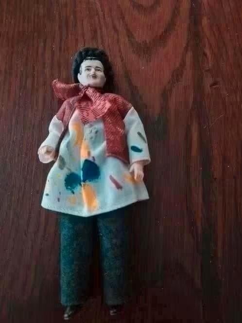 Oud Caco popje schilder nr 6, Ophalen of Verzenden