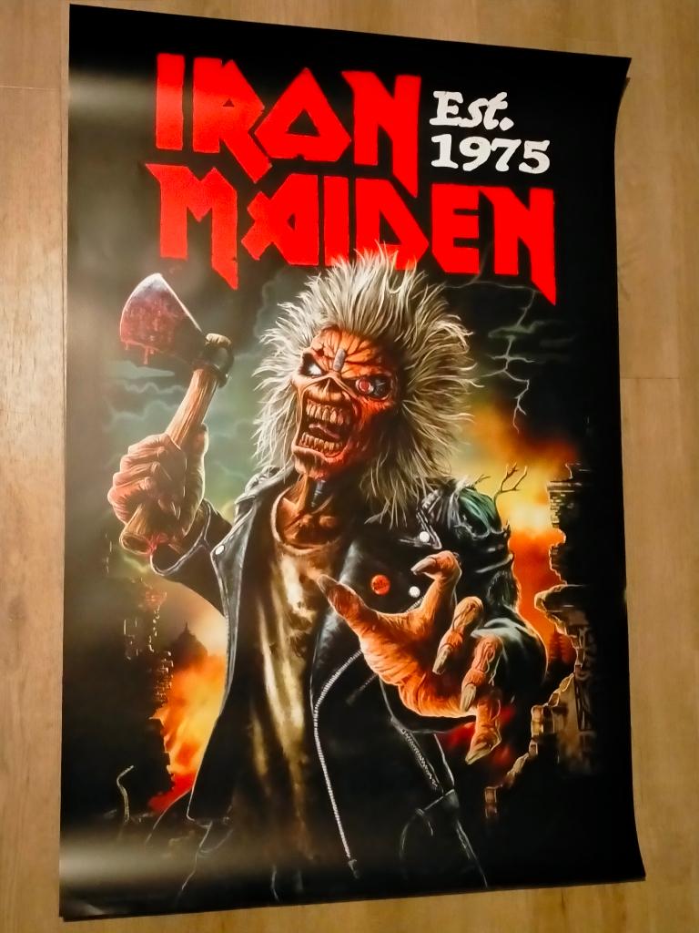 Iron Maiden Eddie 2025 metal muziek rock poster RARE tour, Ophalen of Verzenden, Zo goed als nieuw, Poster, Artwork of Schilderij