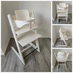 Stokke Tripp Trapp wit met babyset evt. tray, Ophalen of Verzenden, Zo goed als nieuw, Stokke Tripp Trapp, Afneembaar eetblad
