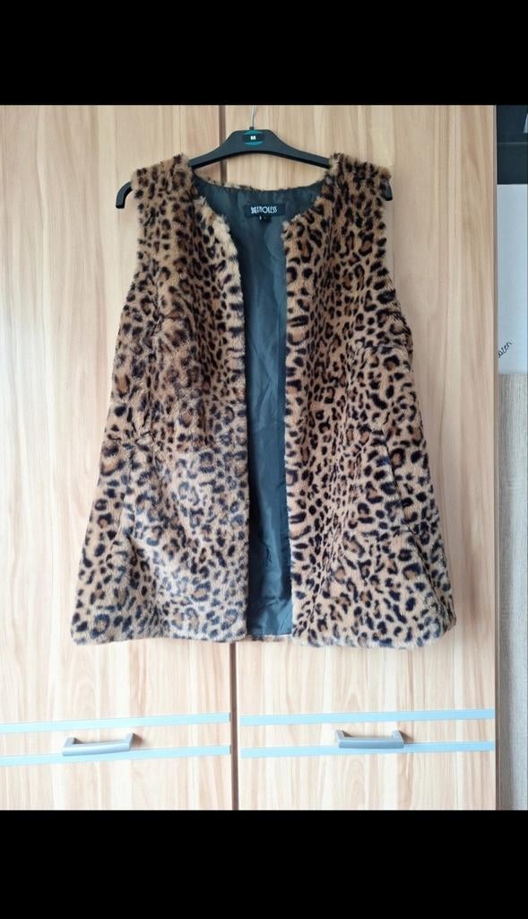 Gilet panterprint maat L, Kleding | Dames, Bodywarmers, Bruin, Maat 42/44 (L), Ophalen of Verzenden, Onbekend