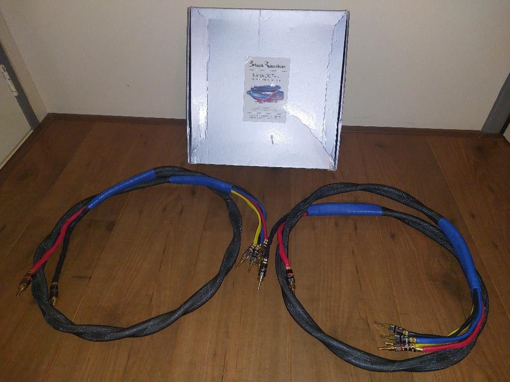 Zilveren highend Black Rhodium Ninja DCT++ luidsprekerkabels, Audio, Tv en Foto, Audiokabels en Televisiekabels, Ophalen, Zo goed als nieuw