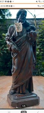 Antiek Heiligbeeld St. Jozef met Kind, Ophalen of Verzenden