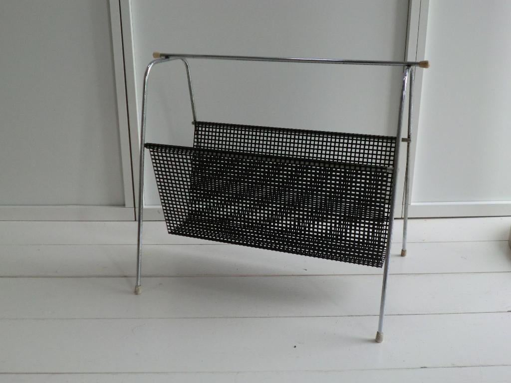 Origineel jaren 70, Retro tijdschriftenbak, Huis en Inrichting, Woonaccessoires | Krantenbakken en Lectuurbakken, Ophalen, Gebruikt