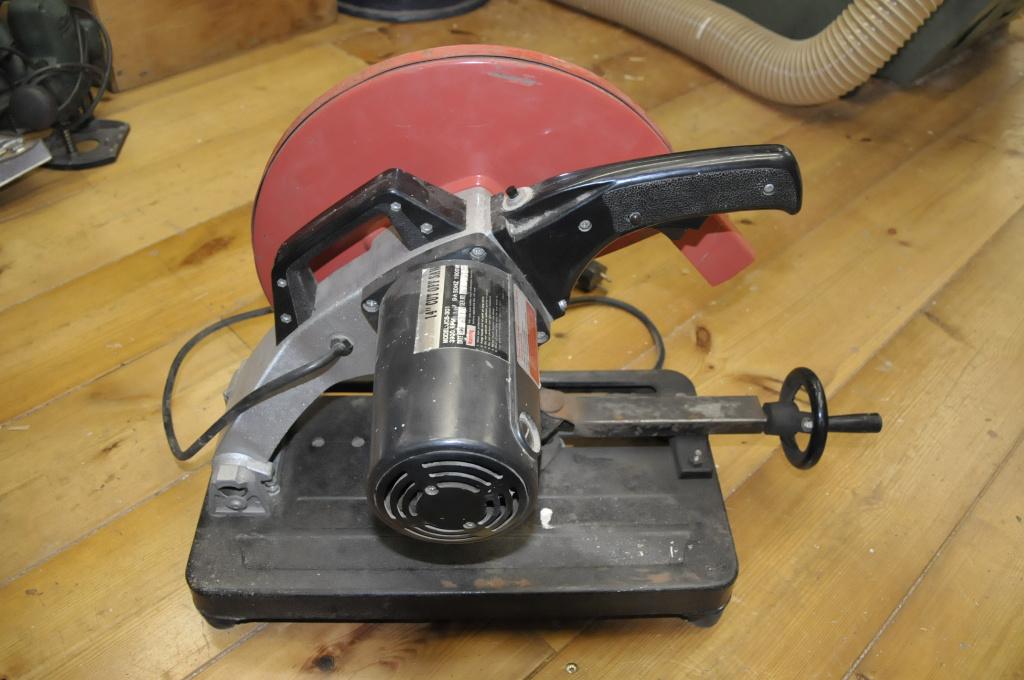 afkortzaag voor metaal of steen, Doe-het-zelf en Verbouw, Gereedschap | Zaagmachines, Gebruikt, 70 mm of meer, Ophalen of Verzenden