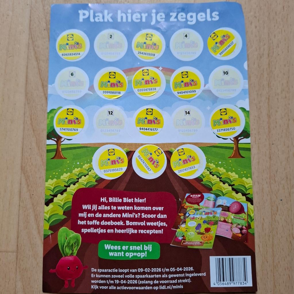 NOG 6 LIDL MINI'S ZEGELS GEZOCHT, Lidl, Ophalen