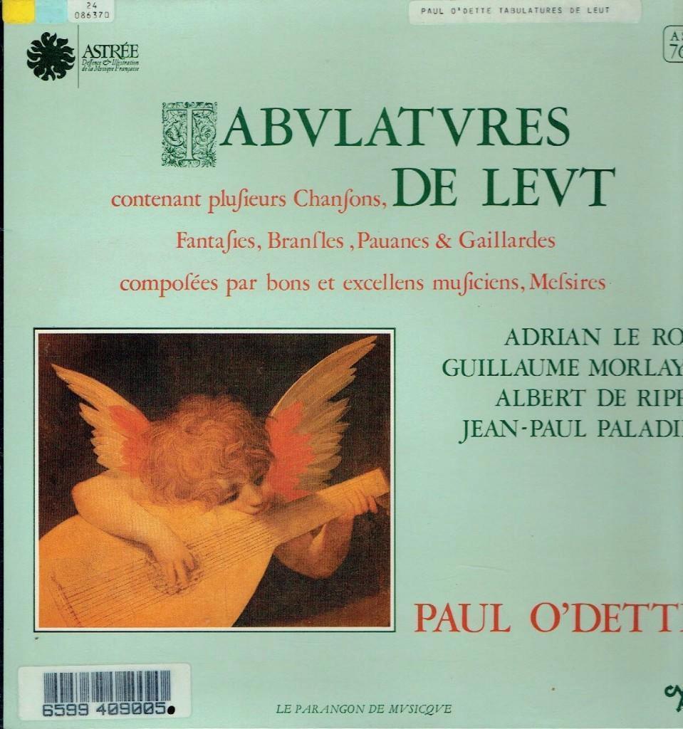 Paul O'Dette – Tabulatures De Leut, Cd's en Dvd's, Vinyl | Klassiek, Kamermuziek, Verzenden, Zo goed als nieuw, 12 inch