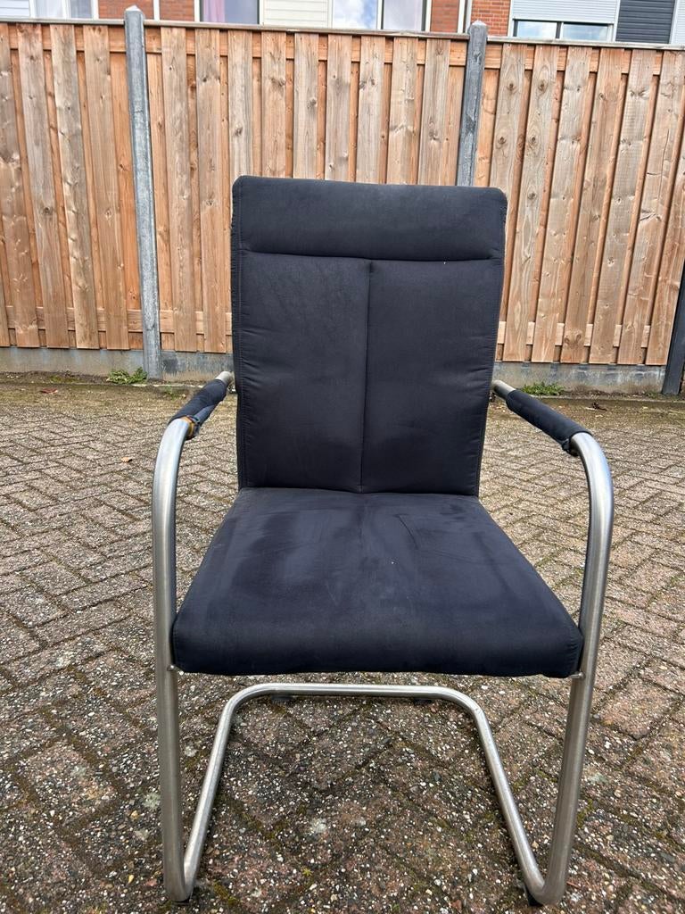 Eetkamer stoelen 6 stuks, Huis en Inrichting, Ophalen, Gebruikt, Zwart, Stof