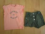 Prenatal maat 74 - korte broek + shirt, Kinderen en Baby's, Babykleding | Maat 74, Meisje, Ophalen of Verzenden, Zo goed als nieuw