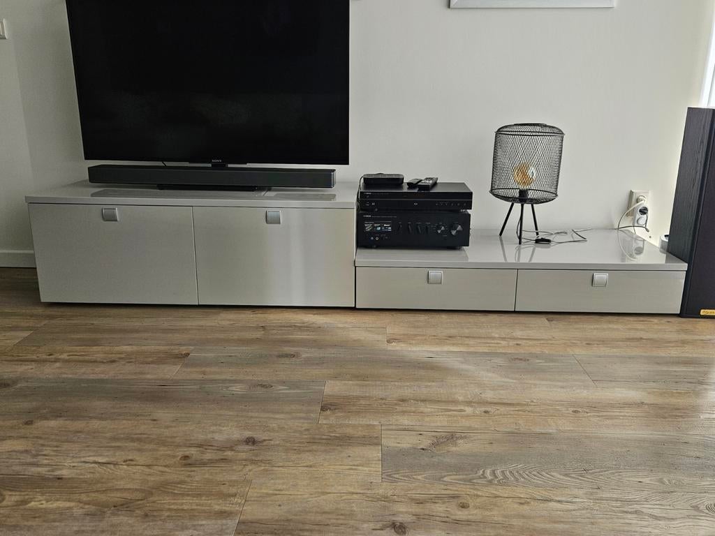 Enzo Luca Italiaans design hoogglans grijs tv-meubel, Ophalen, 25 tot 50 cm, Minder dan 100 cm