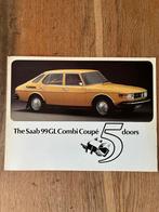 Saab 99 GL Combi Coupé Engelse brochure 1976, Ophalen of Verzenden, Zo goed als nieuw, Overige merken