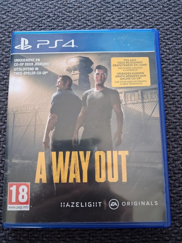 A Way Out PS4, Vanaf 18 jaar, 2 spelers, Ophalen of Verzenden, Zo goed als nieuw