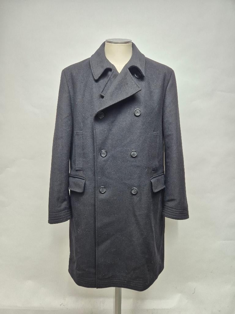 Barbour Peacoat wollen overjas, maat 54 Top!, Kleding | Heren, Maat 52/54 (L), Barbour, Zwart, Ophalen of Verzenden