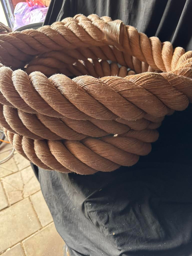 Mooi Groot Beige Scheepstouw| DECO| BAR| PLAFOND| 30CM DIK, Ophalen of Verzenden, Gebruikt