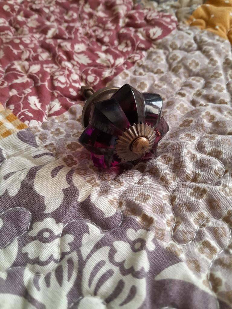 ~ Paarse Glazen Kastknop Deurknop, Huis en Inrichting, Woonaccessoires | Overige, Ophalen of Verzenden, Nieuw