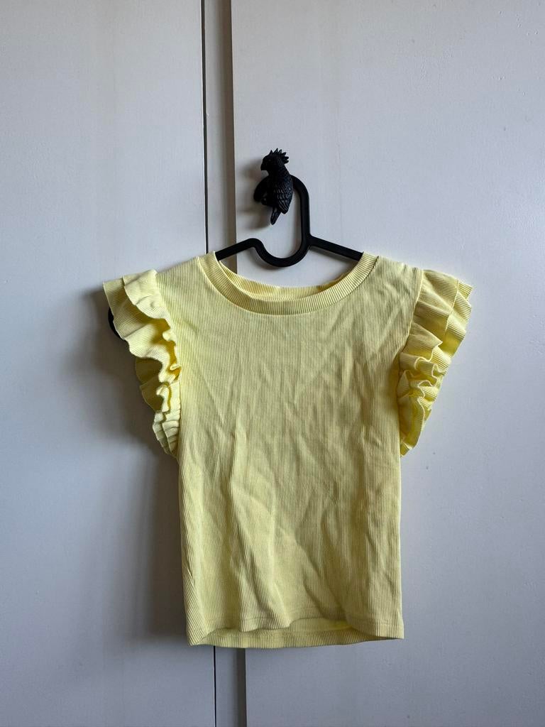 Zara topje met ruffle, Ophalen of Verzenden, Zo goed als nieuw, Zonder mouw